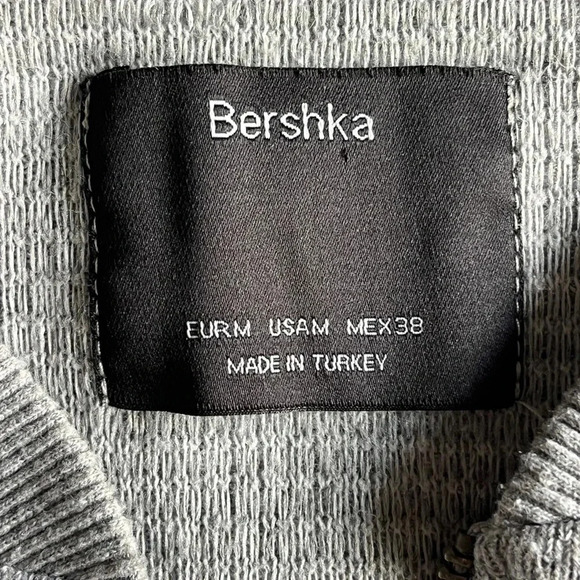 Bershka Full-Zip Sweater Grey Women's Size Medium - Picture 6 of 9